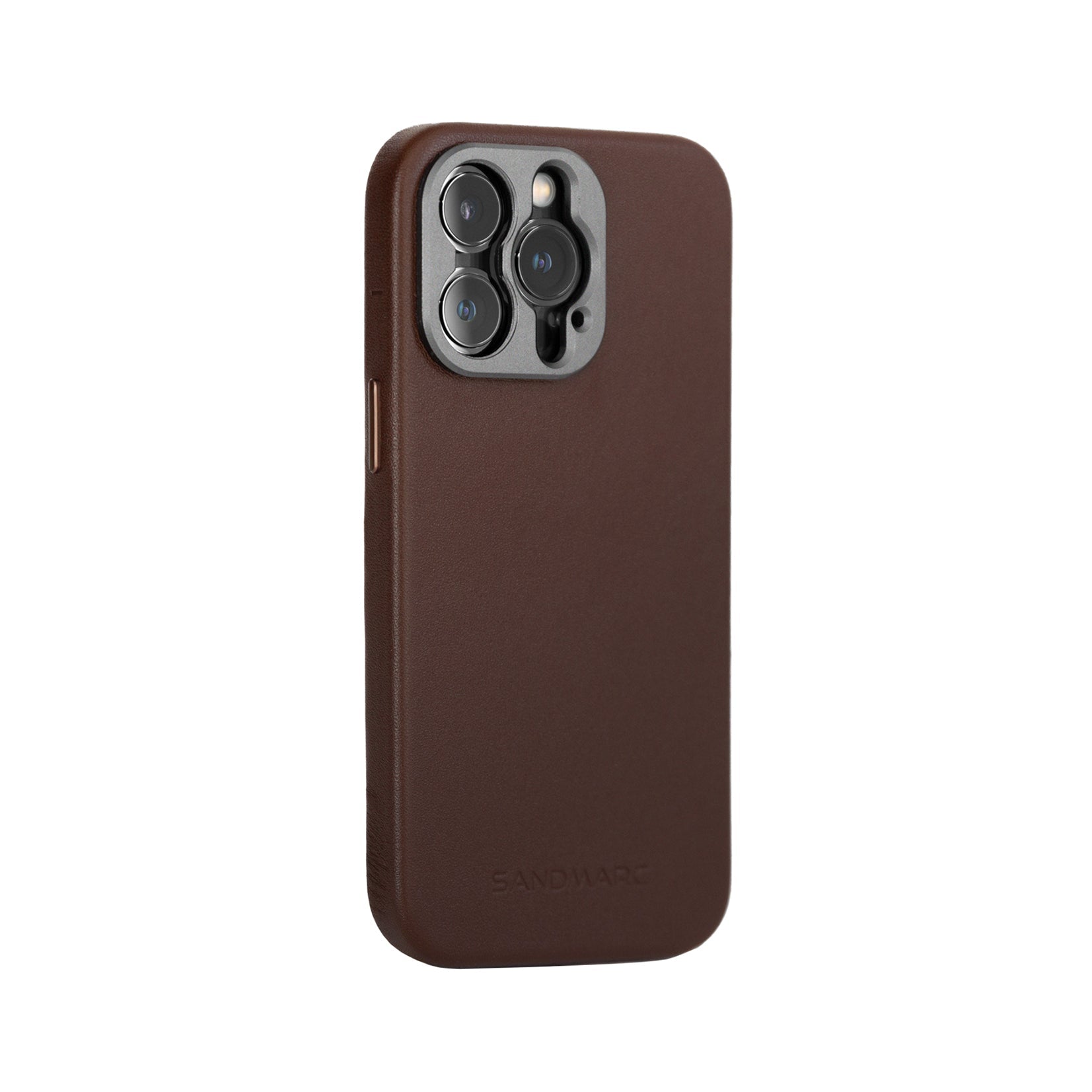 iPhone 14 Pro Leather Case - Brown - MagSafe Compatible - SANDMARC