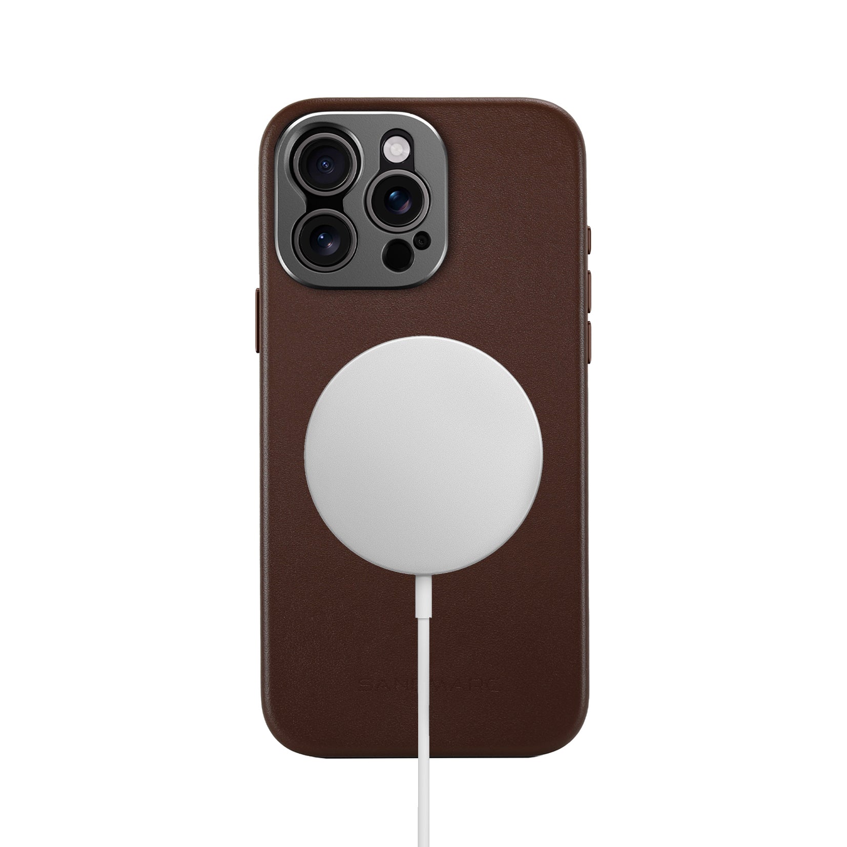 iPhone 15 Pro Max Leather Case - Brown - MagSafe Compatible - SANDMARC