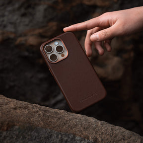 Refurbished Minimal Leather Case - iPhone 14 Pro Max - Brown